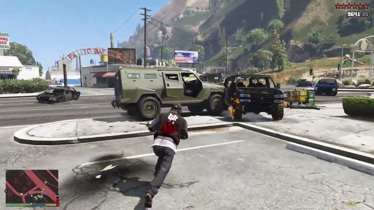 GTA V: Franklin, Stretch & Families 10 Star Random Cop Battle + Escape