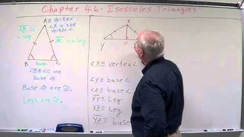 Geometry Chapter 4.6 - Isosceles Triangles
