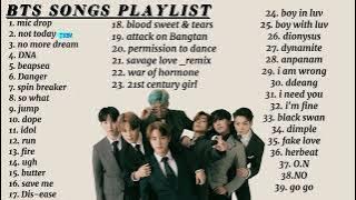 BTS playlist songs to work, study, and dance // BTS   PLAYLIST SONGS