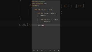 C++ Right Angle Triangle Pattern Using Nested Loops | Star Pattern Program Explained#coding #cpp