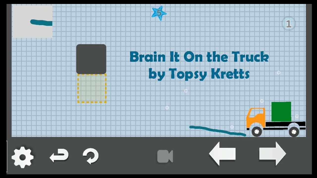 Brain It On the Truck level 1 water 5 stars