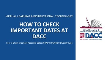 How to Check Important Dates at DACC