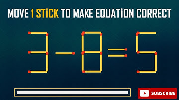 🔴Move 1 Stick To Make Equation Correct-19