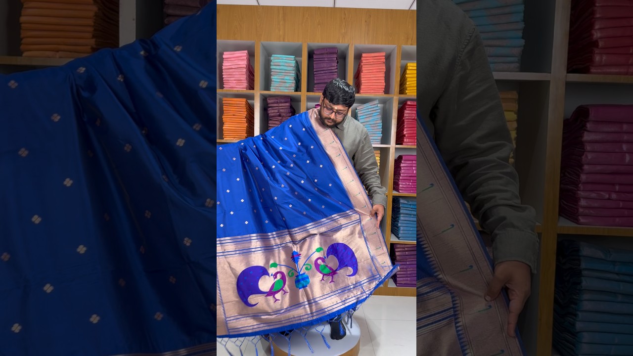 Soft Paithani Silk Peacock Zari Pallu Dupatta | Festive & Wedding Wear