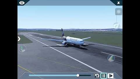 #swiss001landing Butter 777 landing  X-Plane mobile