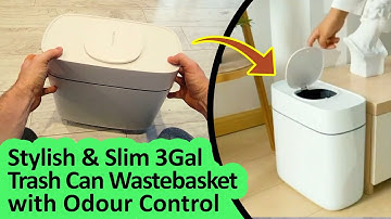 Odour Proof & Waterproof 3 Gal. JOYBOS Trash Can Bin for Bathroom, Office, Bedroom Demo & Review