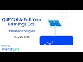 Premier Energies Earnings Call for Q4FY26 &amp; Full Year