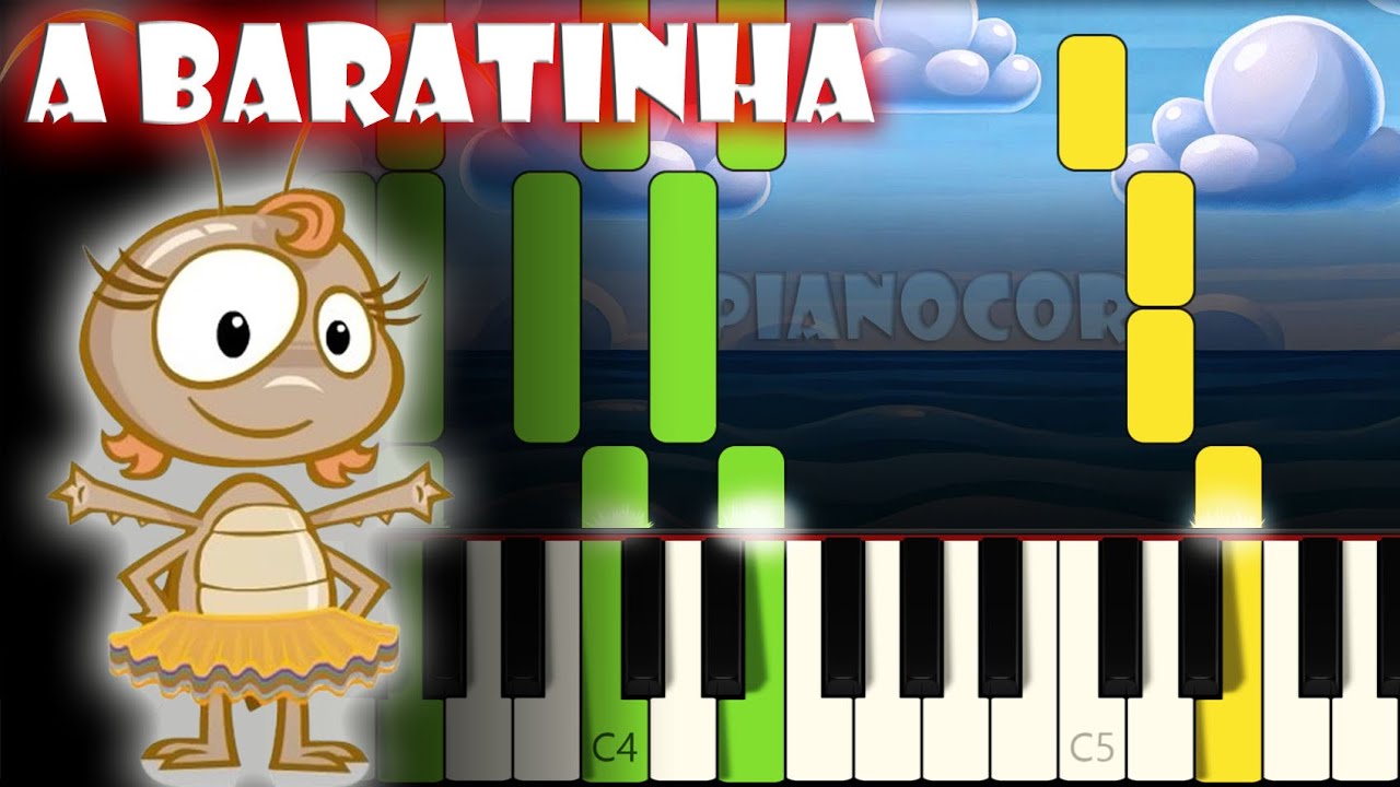 A Baratinha - Galinha Pintadinha | Tutorial de Piano | Karaoke