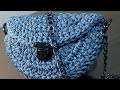 شنطه كروشيه دائريه بخيط المكرميه _ Crochet Round bag By Macrame Yarn