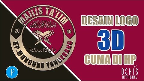 DESAIN LOGO 3D CUMA PAKAI HP ‼️cara membuat logo 3d pixellab#logo #pixellab #tutorial