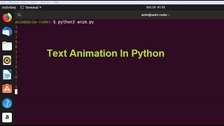 Simple text animation in python