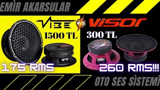 Kaliteli ve kalitesiz midrange farkı nedir ?!VİBE BDPRO6M-V9 175 RMS // VİSOR BM-6551 260 RMS? #egza Resimi