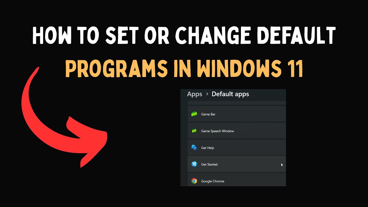 How to set or change Default Programs in Windows 11 - YouTube