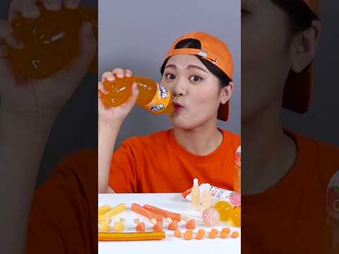 Yellow Food VS Orange Food Challenge 노란색 주황색 음식 챌린지 