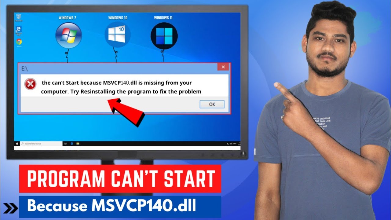 Fix The program cant start because msvcp140dll is missing windows 7 2022