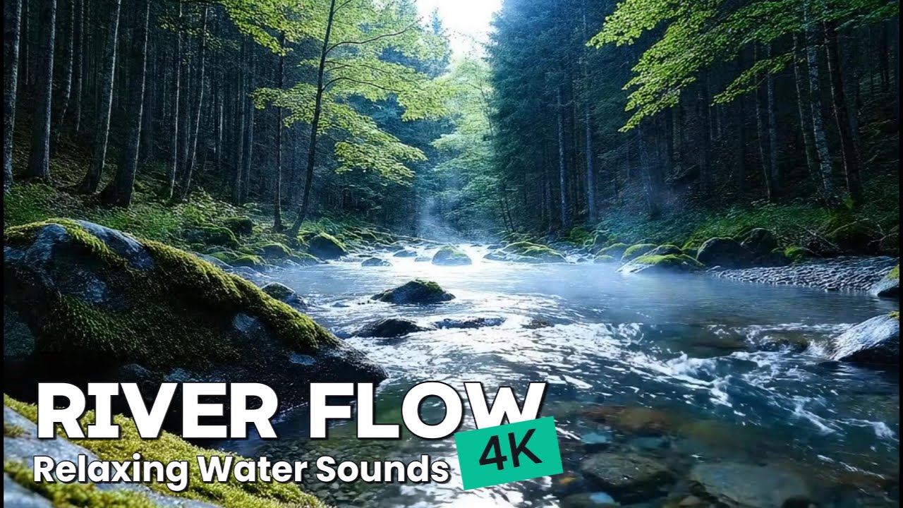 Deep Sleep River Sounds 💧 Crystal Clear Water & Forest Ambience