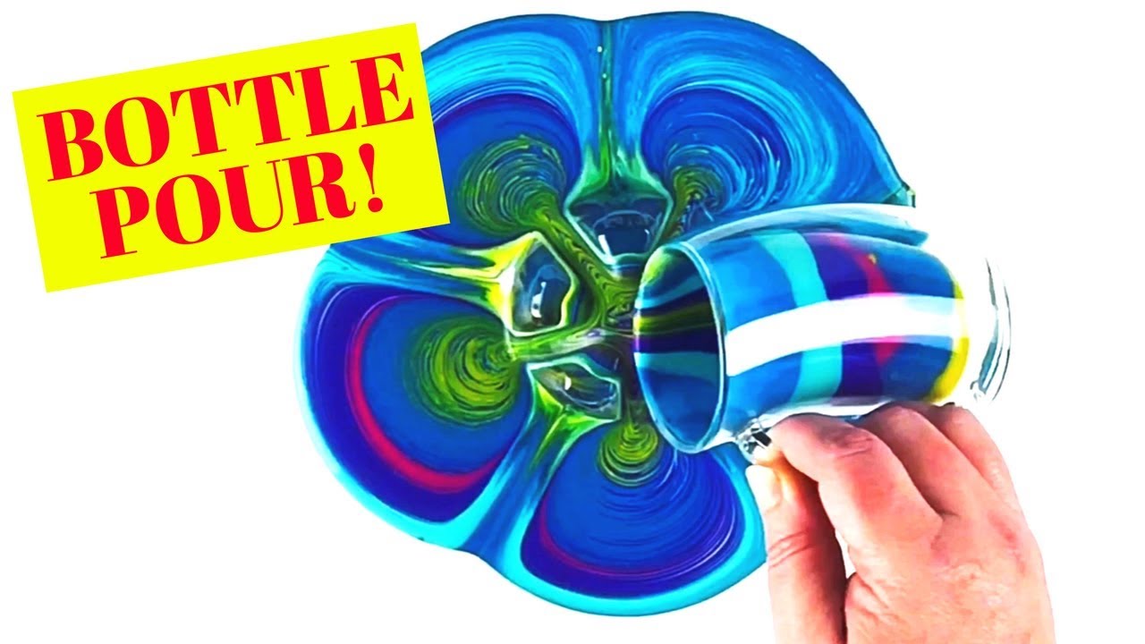 BOTTLE POUR Tilt with a Dirty Tree Ring Swirl Technique