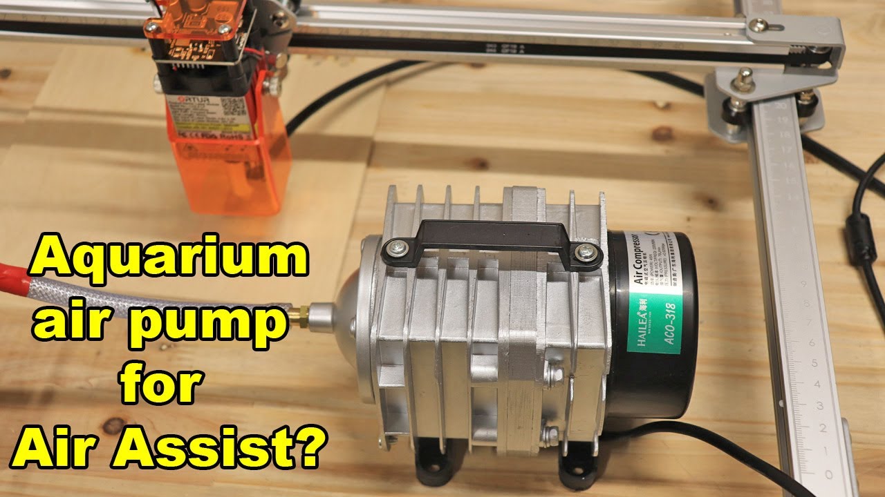 Aquarium air pump for air assist laser engraving - is it better than vacuum  cleaner? 