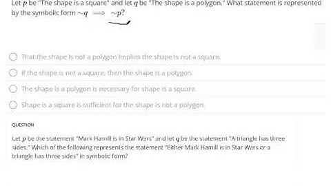 Represent conditional statements in symbolic form and English