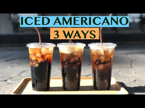 ICED VANILLA AMERICANO - 3 WAYS: USING REGULAR BREWED COFFEE, INSTANT COFFEE & ESPRESSO