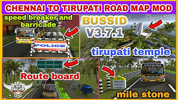 Chennai to tirupathi mountain road map mod for bussid v3.7.1 # bussid tirupati temple mod download
