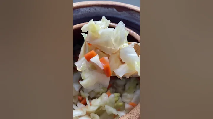 My green cabbage sauerkraut with ginger and carrots looks tasty (and healthy)