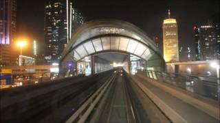 Dubai Metro Experience at Night June 2016