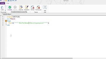 1 - Premier programme pascal (OnEstLaPourPascal)