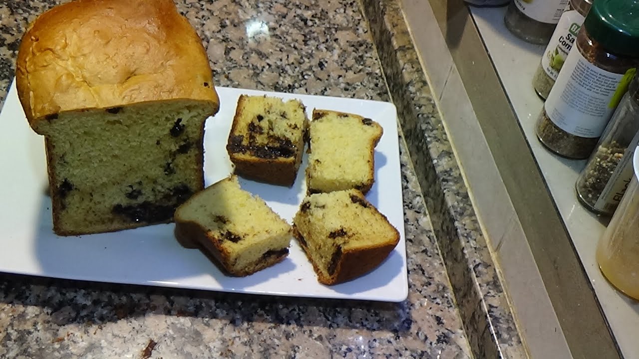 PAN DULCE con CHIPS de CHOCOLATE EN PANIFICADORA (programa DULCE) receta en maquina de pan