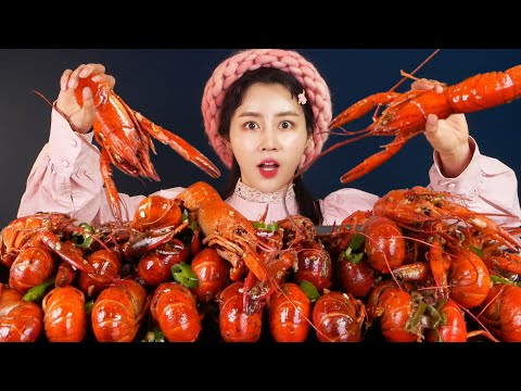 MUKBANG ASMR Spicy Mara Crayfishes Boil Eat Korean Seafood Eatingshow Realsound 아라 Ara Eatingsound