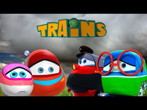 Train cartoon | Super wings | Collection 244