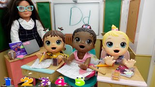 Baby Alive Twins baby dolls School Routine learning numbers