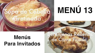 Menús para INVITADOS - Recetas para CENAS o COMIDAS ESPECIALES