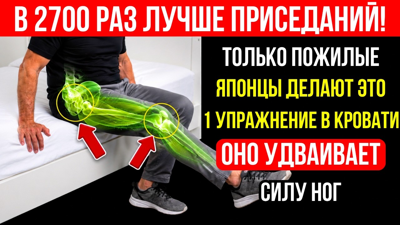 ВАМ ЗА 60? ЭТО ЕДИНСТВЕННОЕ УПРАЖНЕНИЕ В КРОВАТИ, КОТОРОЕ ВАМ НУЖНО — ЛУЧШЕ ХОДЬБЫ