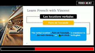 Learn French On Your Yatch  I  Les locutions verbales  I  Faire de l'escalade