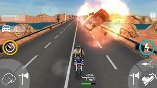 Bike attack race Android gameplay | Level 13 | Destroyed 10 cars with missile. screenshot 3