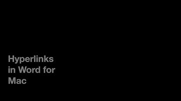 Hyperlink in Word for Mac