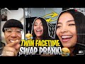 TWIN FACETIME SWAP PRANK! | MontoyaTwinz