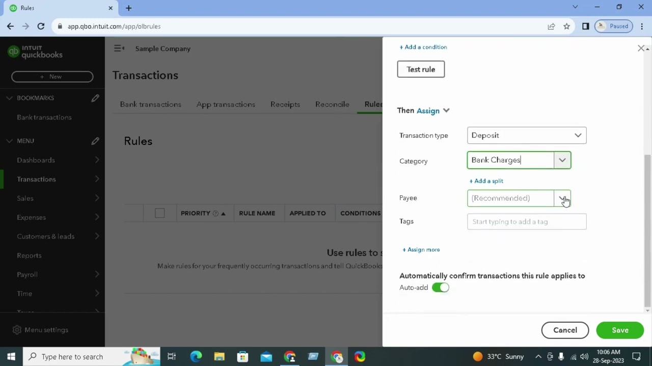 20 Reamining Features of Banking Transaction in quick book