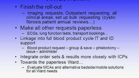 E-requesting at Royal Brompton with Motion C5 MCAs & Sunquest ICE Part 2