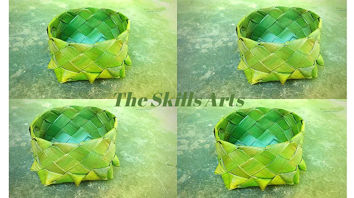 Square Mini Leaves🍂 Basket || नारियल के पत्ते का टोकरी।#theskillsarts