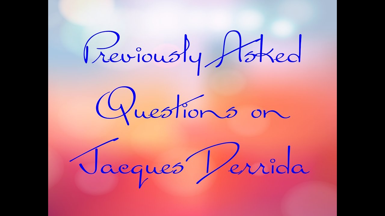 Jacques Derrida MCQ's | Deconstruction Founder | NTA UGC NET English