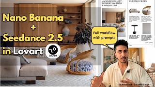 Nano Banana Pro + Seedance 2.5 in Lovart AI | Interior Design Presentation Workflow
