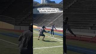 POV: PLAYER FORGETS THE NFL SCRIPT.. #nfl #funny #football