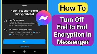 How to Turn Off End to End Encryption in Messenger l Remove End to End Encryption On Messenger ৷ New