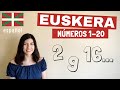 Los NÚMEROS en EUSKERA 1-20  | Aprende EUSKERA  |  Nivel BÁSICO