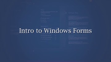 Intro to Windows Forms (WinForms)