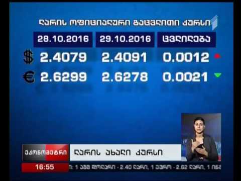 ლარი დოლართან მიმართებით მცირედით გაუფასურდა