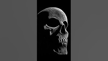 Skull Drawing on Scratchboard Process Video #art