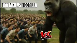 Would 100 Men Beat 1 SilverBack Gorilla? #100menvsgorilla #silverbackgorilla #mma #debate